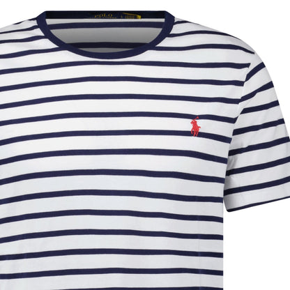 Polo Ralph Lauren Custom Slim Fit T-Shirt in Navy/White