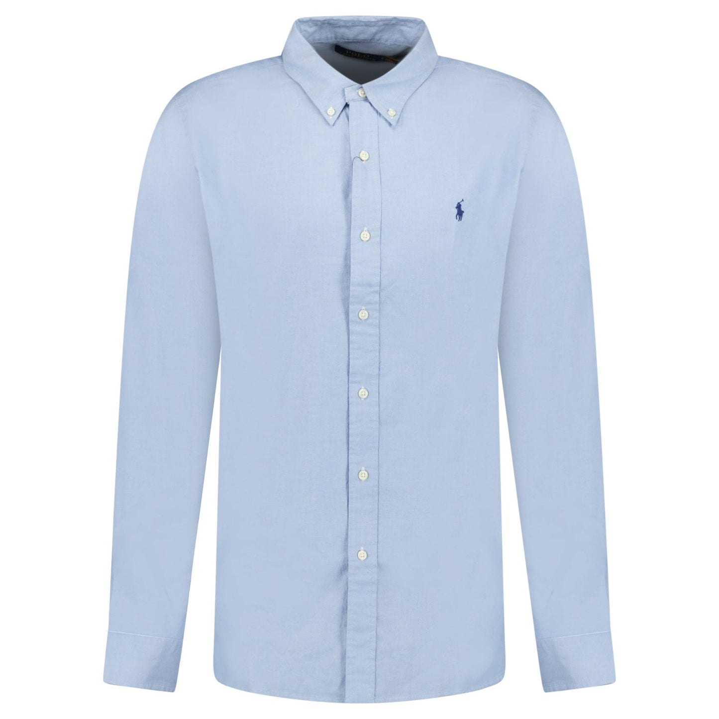 Polo Ralph Lauren Custom Fit Stretch Long Sleeve Sport Shirt in Blue