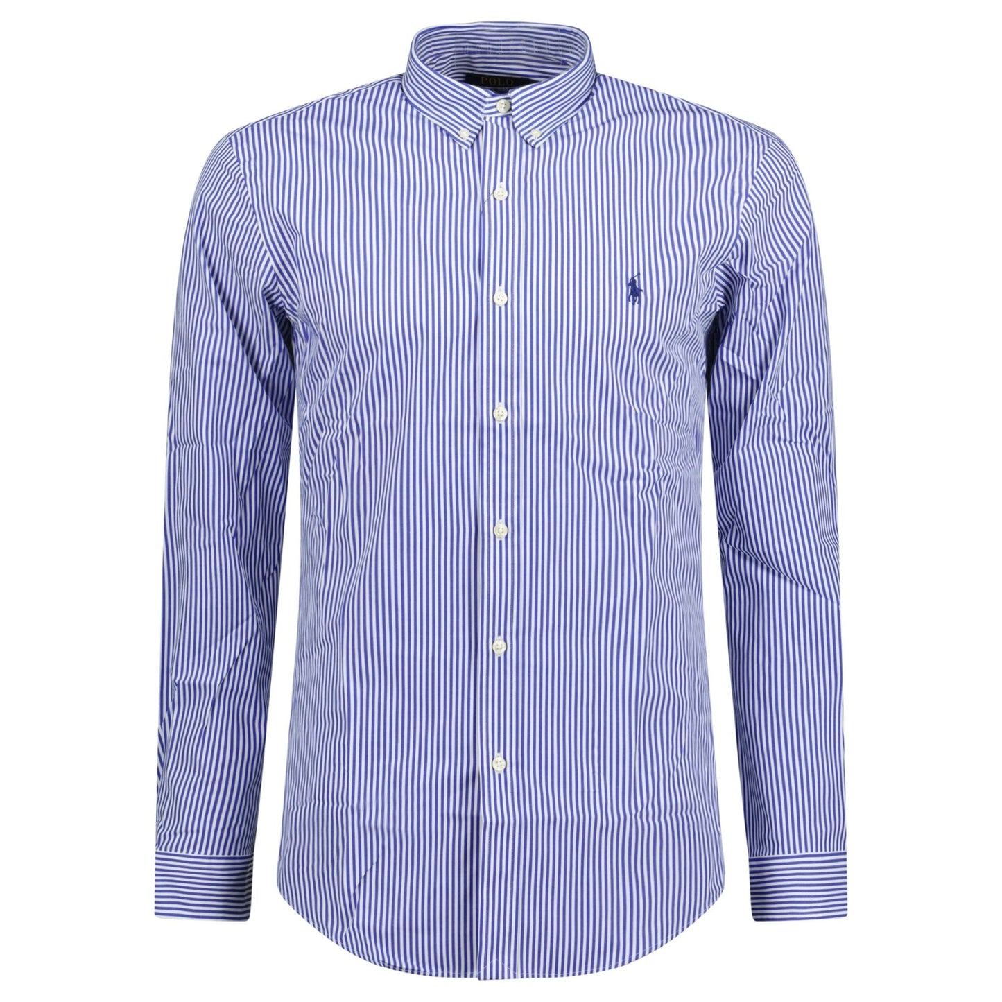 Polo Ralph Lauren Slim Fit Stripe Stretch Oxford Shirt Blue & White