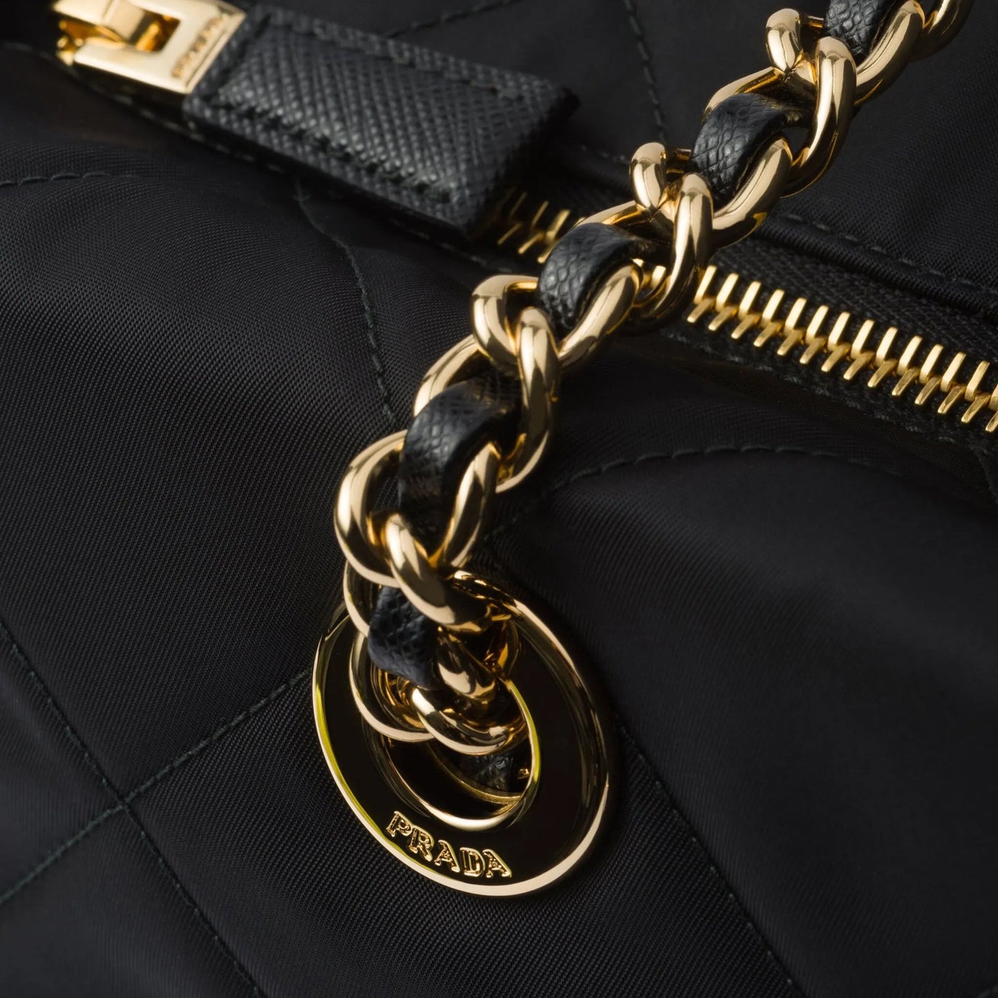 Prada Medium Recycled Nylon Tote Bag in Nero