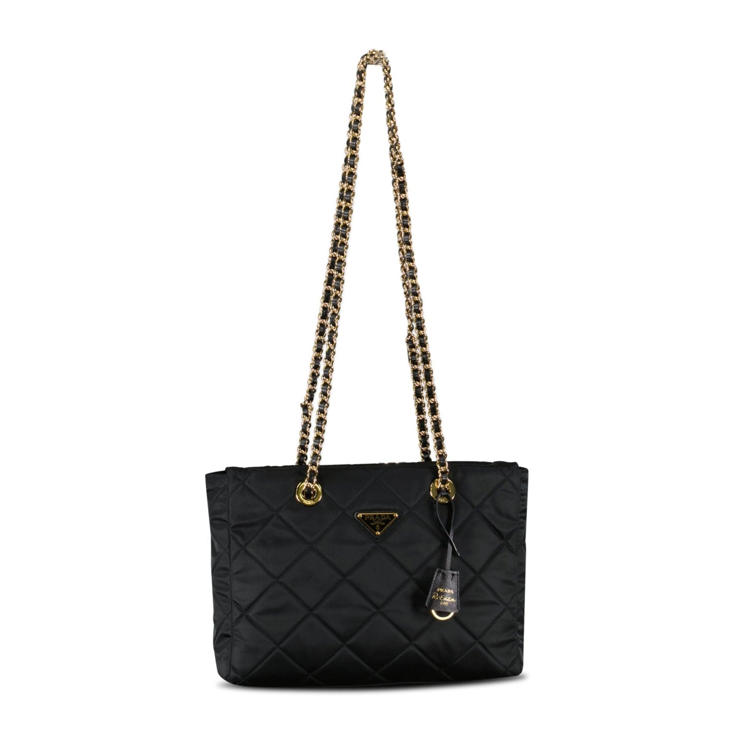 Prada Medium Recycled Nylon Tote Bag in Nero