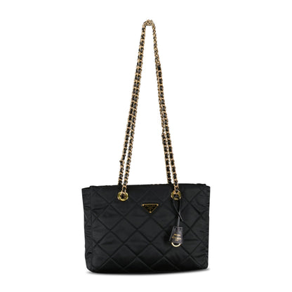 Prada Medium Recycled Nylon Tote Bag in Nero