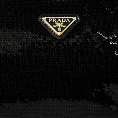 Prada Prada Re-Edition Re-Nylon and Sequin Mini-Bag in Black