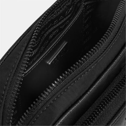 Prada Shoulder Bag in Black Re-Nylon and Saffiano Leather