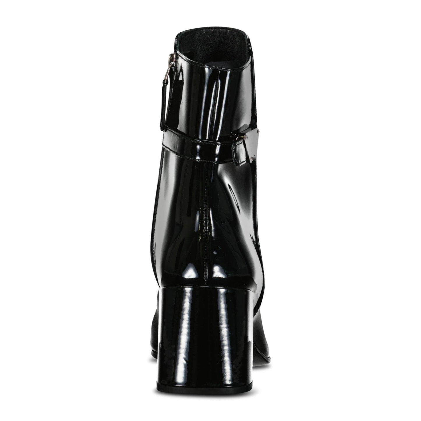 Prada Tronchetti Ank Boots in Black Patent Leather