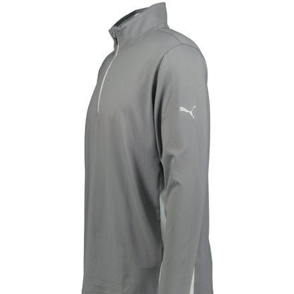 Puma Cloudspun Quarter Zip Pullover Golf Sweatshirt  Grey