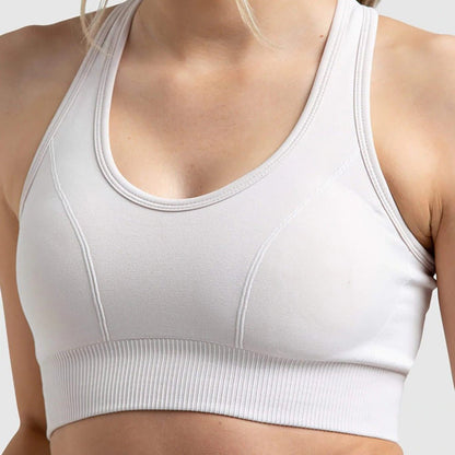 Seamless Sports Bra Set with Peach Hip Trousers – Super Stretch Long Sleeve Yoga Outfit S, M, L
