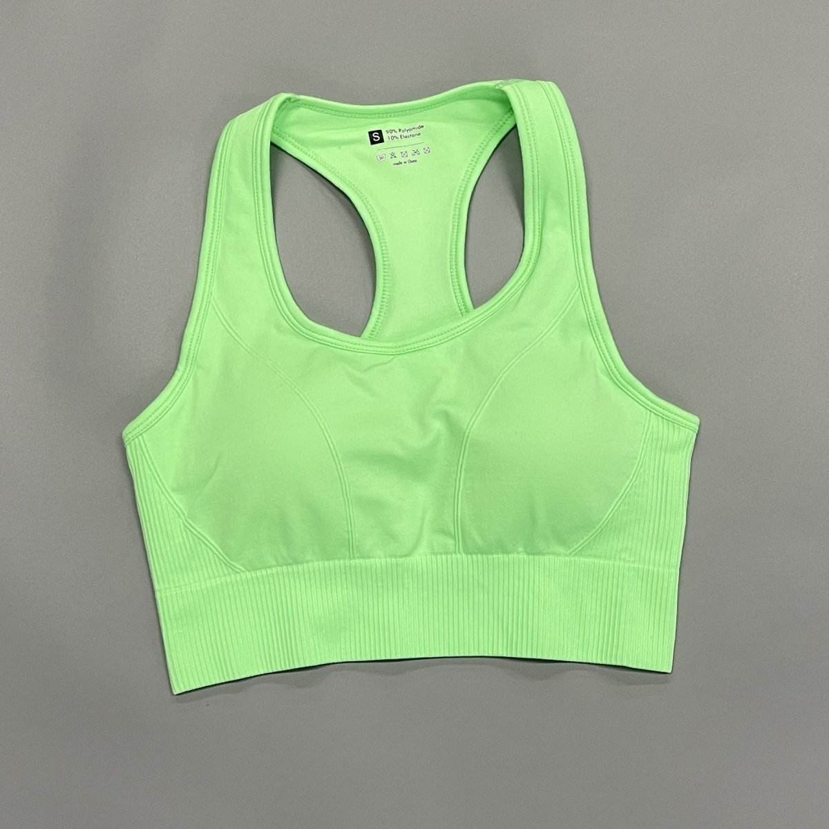 Seamless Sports Bra Set with Peach Hip Trousers – Super Stretch Long Sleeve Yoga Outfit S, M, L