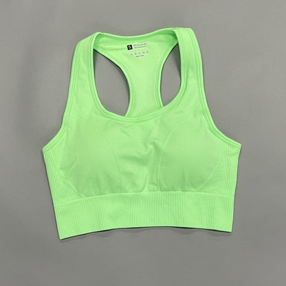Seamless Sports Bra Set with Peach Hip Trousers – Super Stretch Long Sleeve Yoga Outfit S, M, L