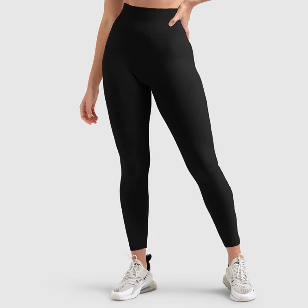 Seamless Sports Bra Set with Peach Hip Trousers – Super Stretch Long Sleeve Yoga Outfit S, M, L