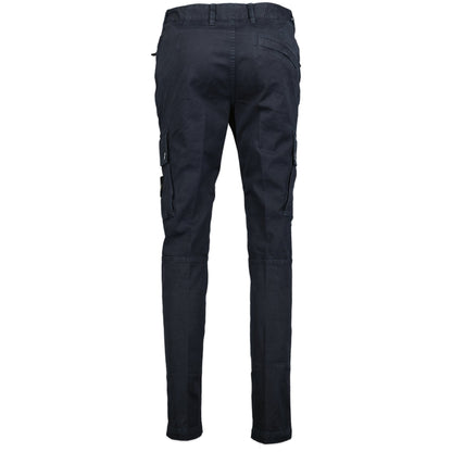 Stone Island Badge Cotton Cargo Trousers Navy