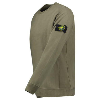 Stone Island Brushed Organic Cotton Sweatshirt Walnut Brown