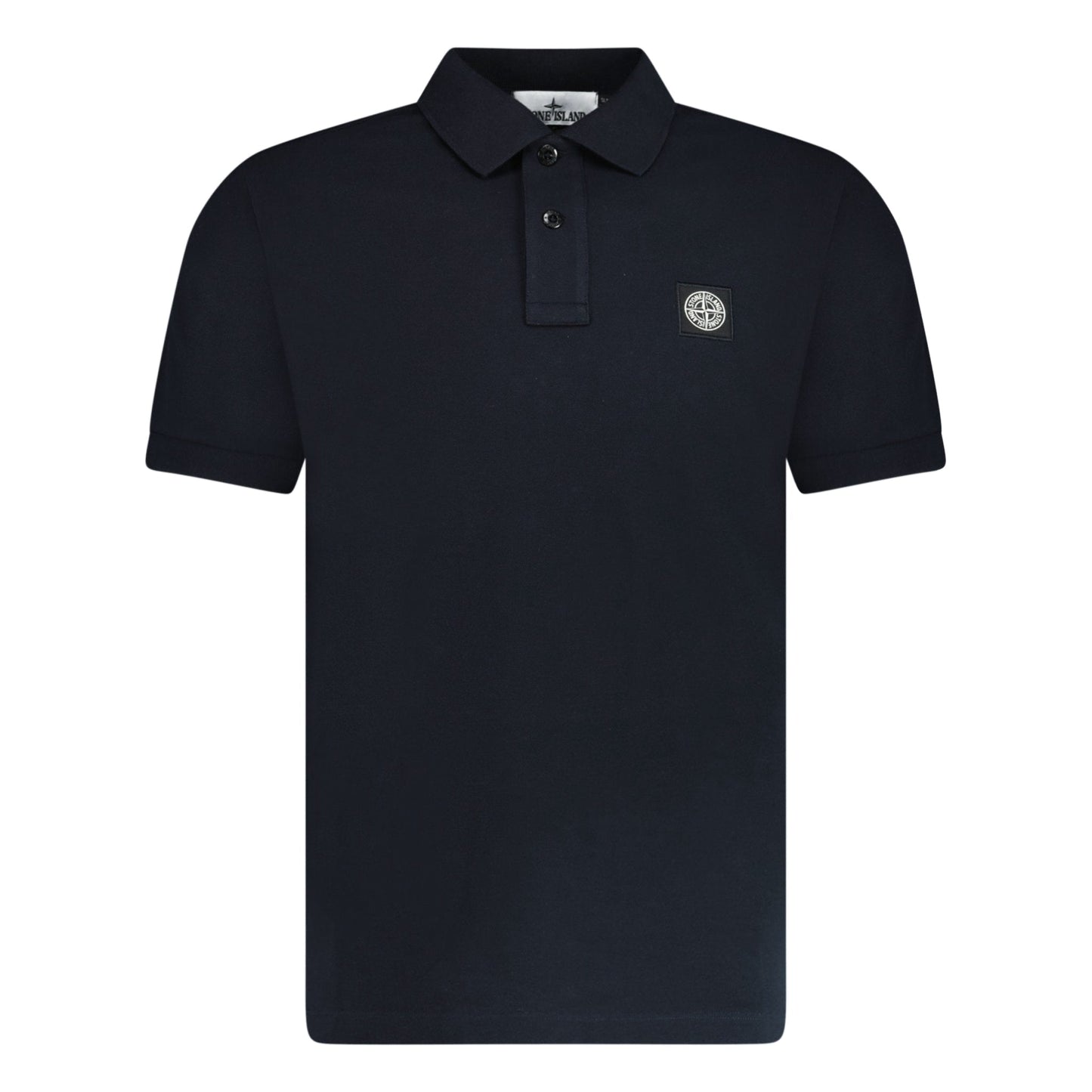 Stone Island Compass Badge Polo T-Shirt Slim Fit Black