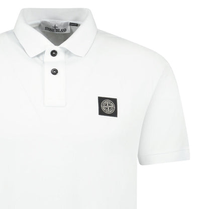Stone Island Compass Badge Polo T-Shirt Slim Fit White