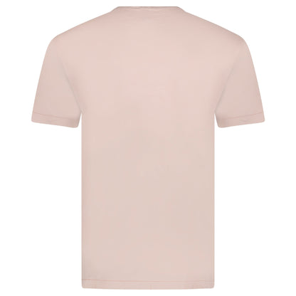 Stone Island Compass Logo Patch Cotton T-Shirt Antique Rose