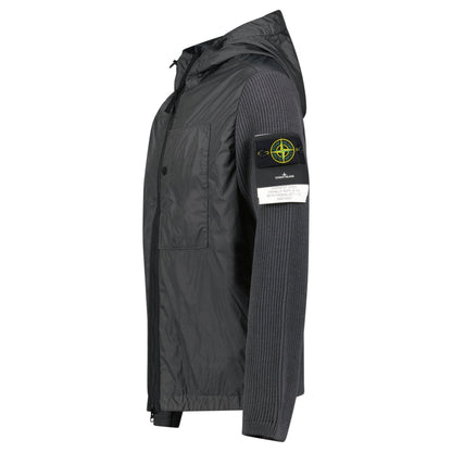 Stone Island Crinkle Reps R-NY Wind Resistant Jacket in Lead Grey