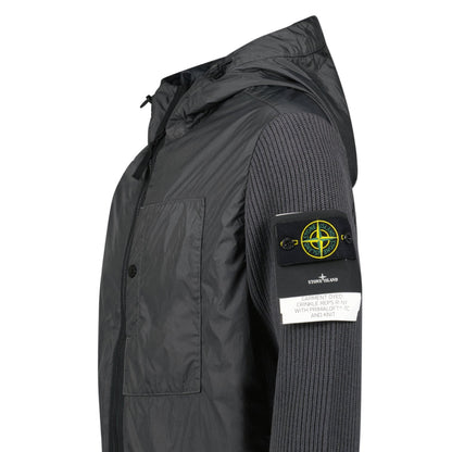 Stone Island Crinkle Reps R-NY Wind Resistant Jacket in Lead Grey