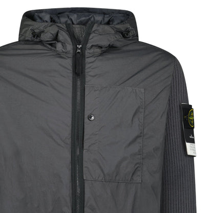 Stone Island Crinkle Reps R-NY Wind Resistant Jacket in Lead Grey