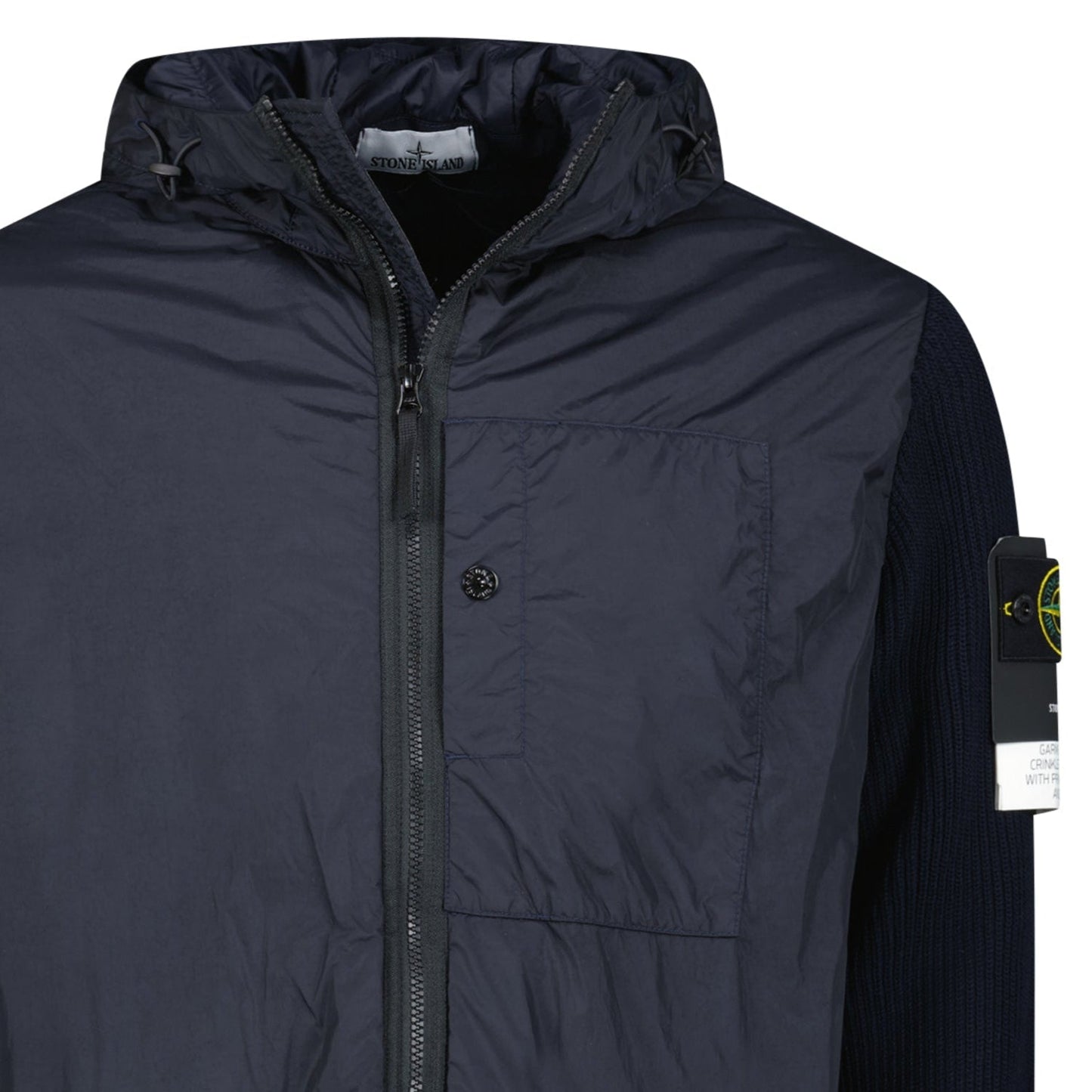 Stone Island Crinkle Reps R-NY Wind Resistant Jacket in Navy