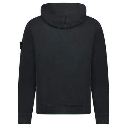 Stone Island Diagonal Fleece Old Effect Hoodie in Black