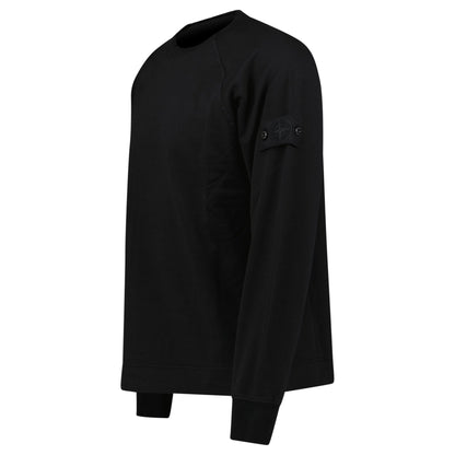 Stone Island Ghost Badge Crewneck Sweatshirt Black
