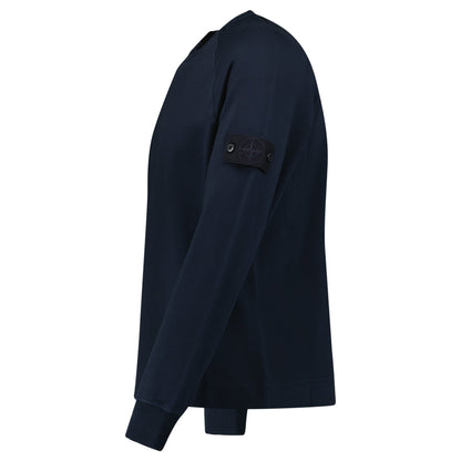 Stone Island Ghost Badge Crewneck Sweatshirt Navy