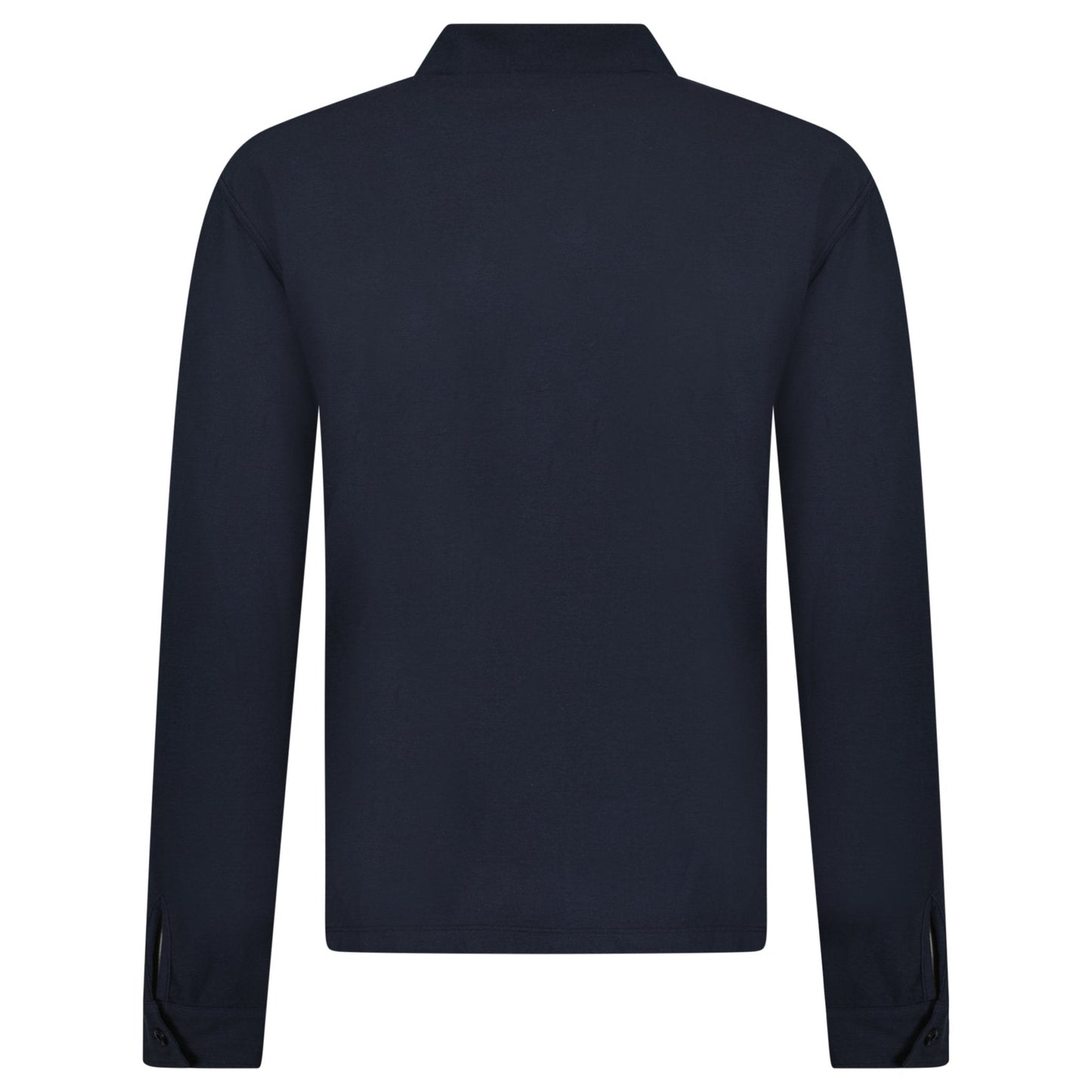 Stone Island Ghost Badge Long Sleeve Polo Shirt in Navy