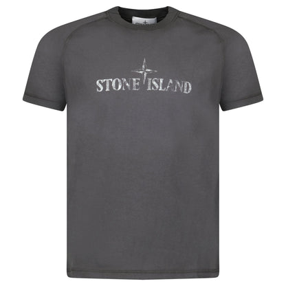 Stone Island 'Institutional One' Front Logo T-Shirt Charcoal Grey