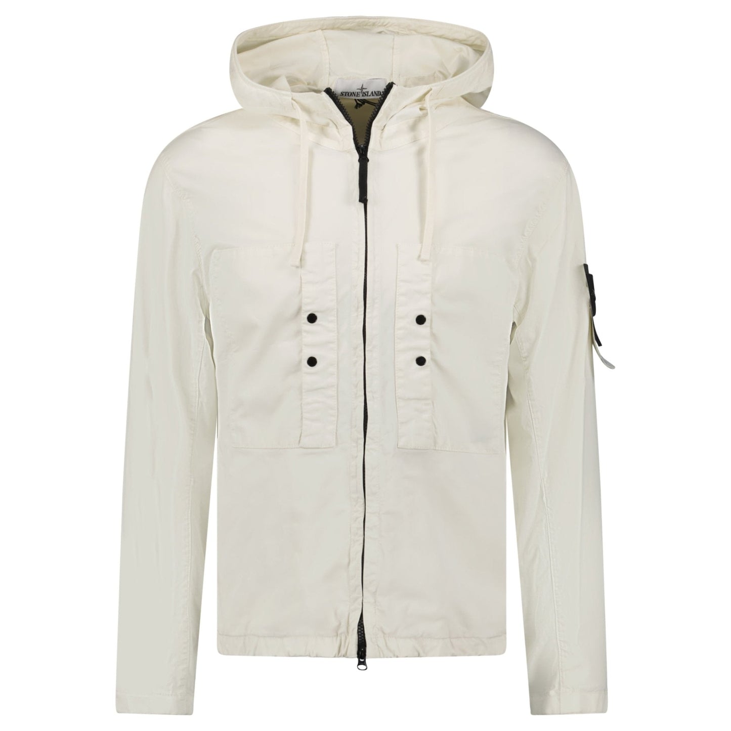 Stone Island Ivory Chest Pocket Hooded Jacket