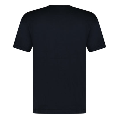 Stone Island Logo Patch Cotton T-Shirt Navy