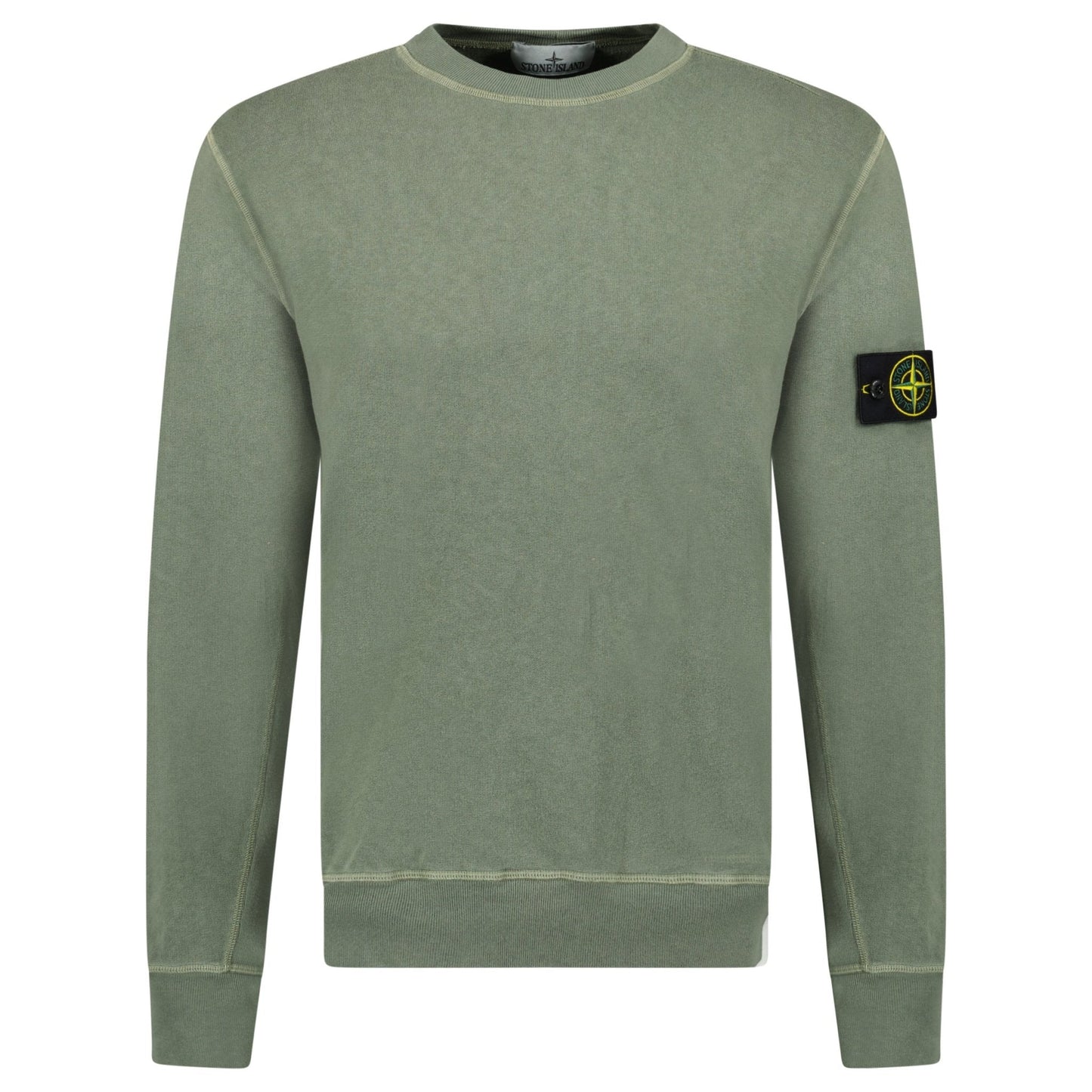 Stone Island Old Effect Crewneck Sweatshirt Musk Green