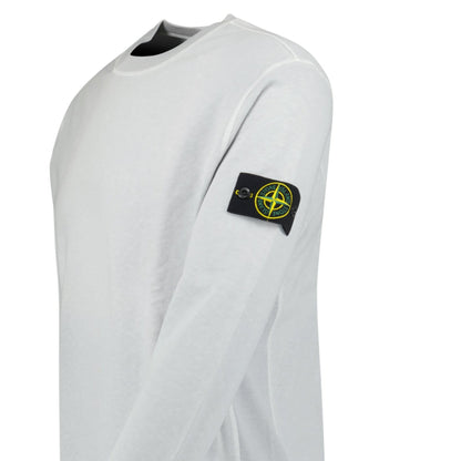 Stone Island Old Effect Crewneck Sweatshirt Pearl Grey