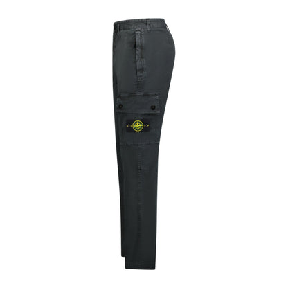 Stone Island Patch Cargo Trousers Black