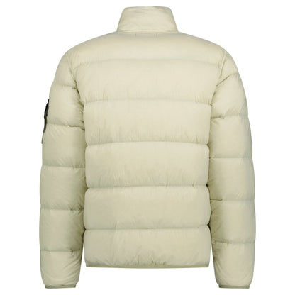 Stone Island Puffer Jacket In Seamless Tunnel Nylon Off-White