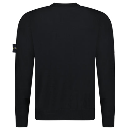 Stone Island Pure Light Wool Crewneck in Black