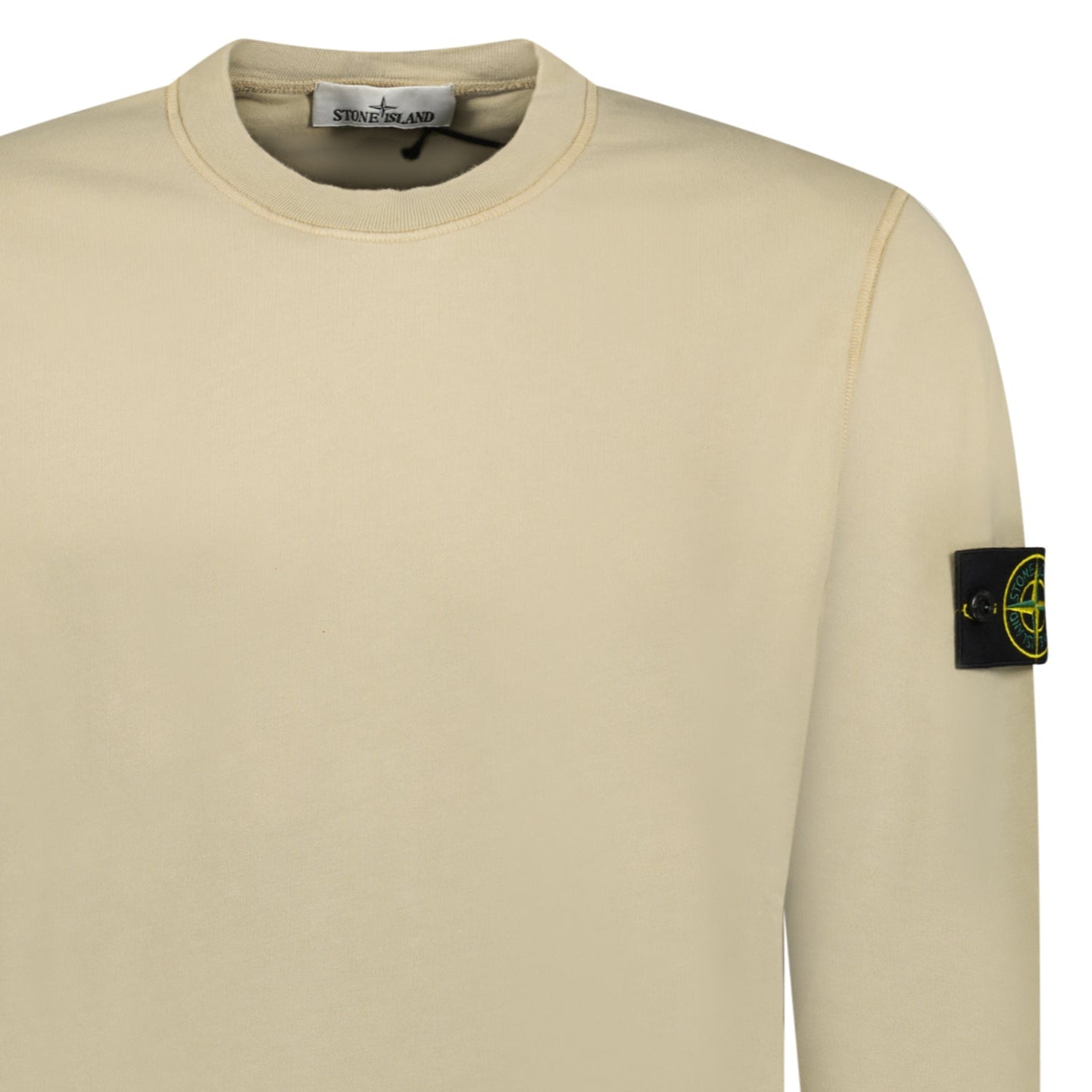 Stone Island Ribbed Detailed Crewneck Sweatshirt Desert