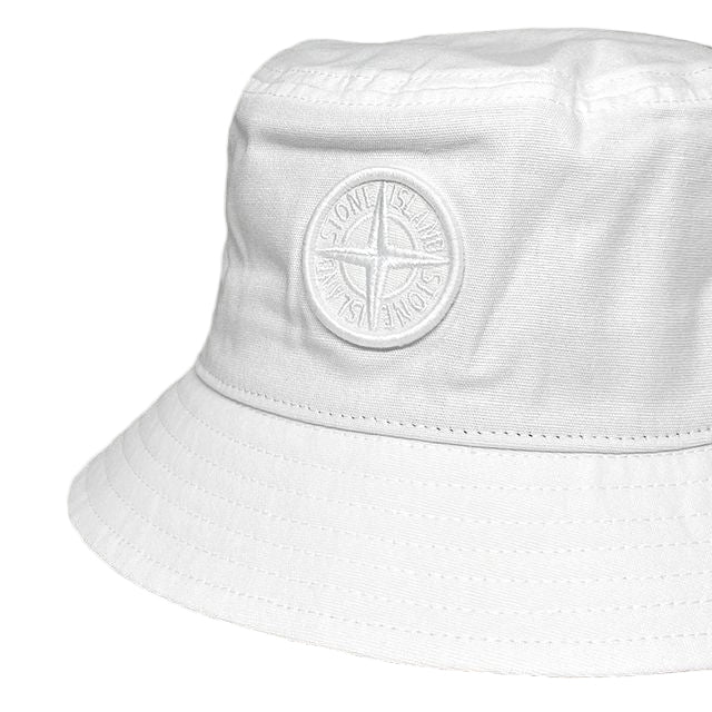 Stone Island Cotton Bucket Cap White
