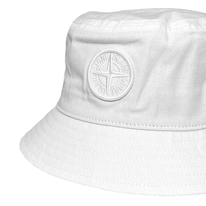 Stone Island Cotton Bucket Cap White