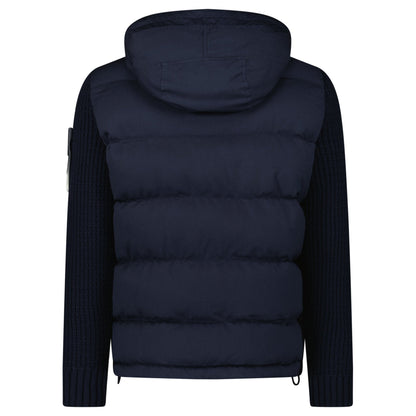 Stone Island Ghost Padded Twill-Wool Jacket in Navy