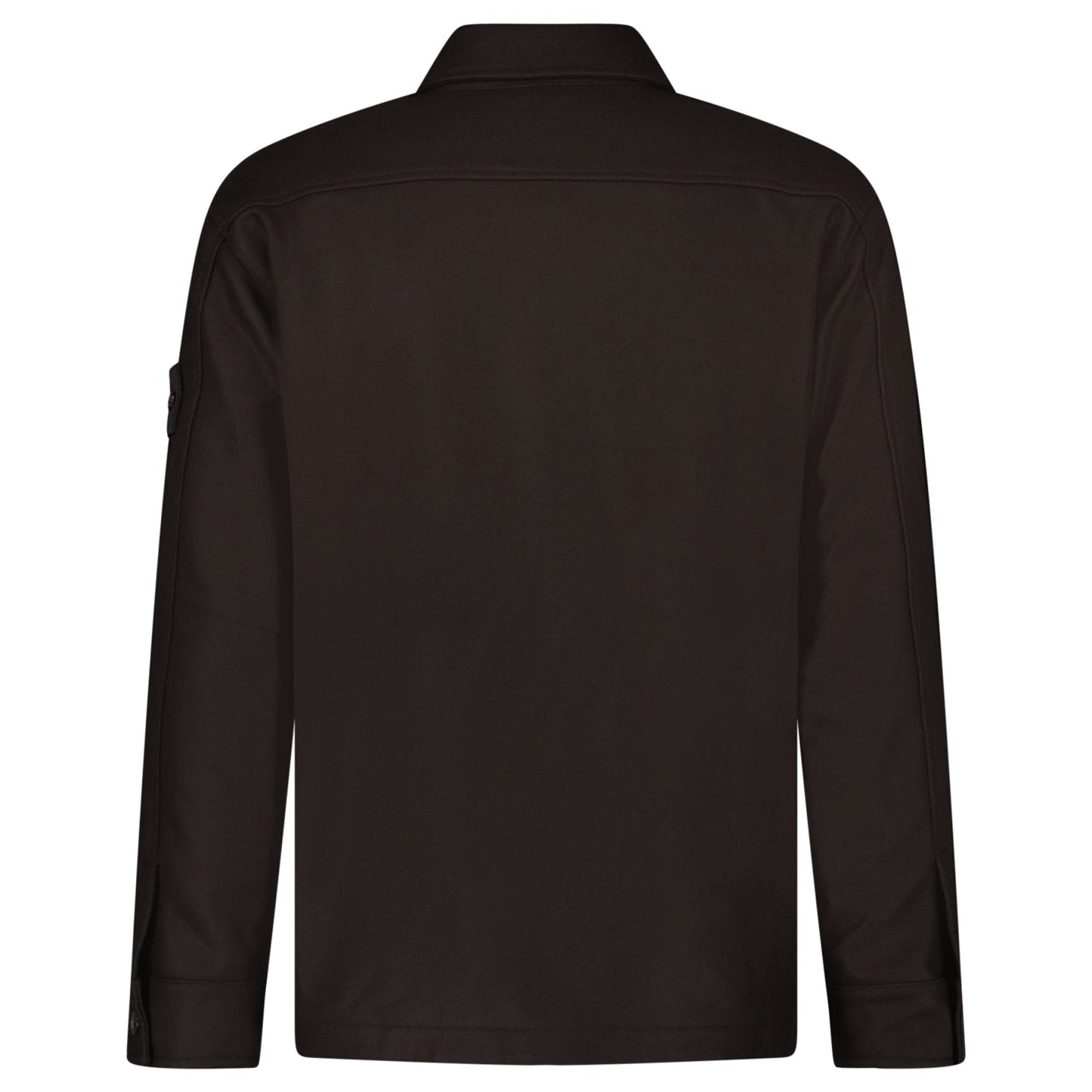 Stone Island Ghost Piece Virgin Wool-Blend Felt Overshirt in Dark Brown