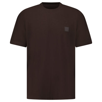 Stone Island Ghost Slim Fit T-Shirt in Cotton Jersey in Dark Brown