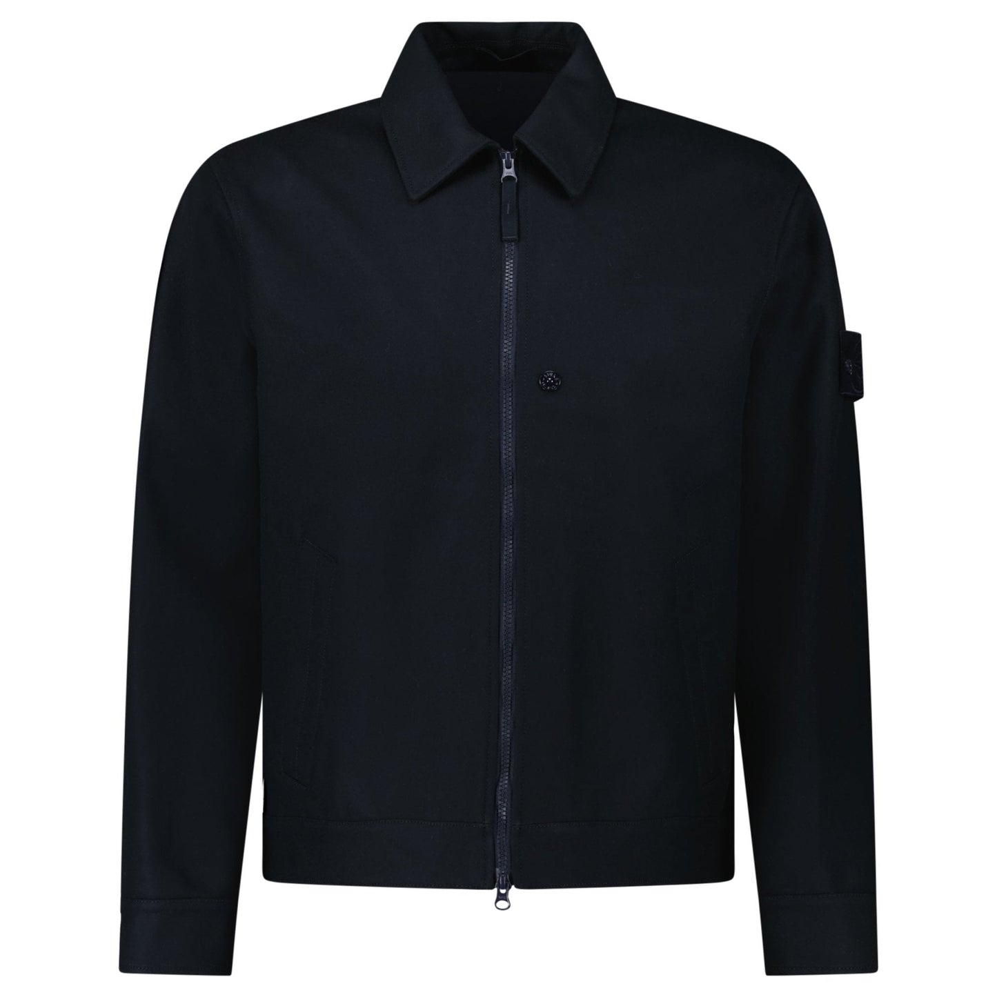Stone Island Ghost Zip-Up Overshirt in Navy