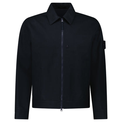 Stone Island Ghost Zip-Up Overshirt in Navy