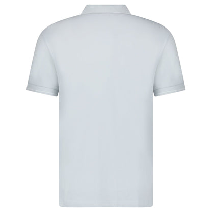 Stone Island Slim Fit Stripe Collar Polo Shirt in Sky Blue