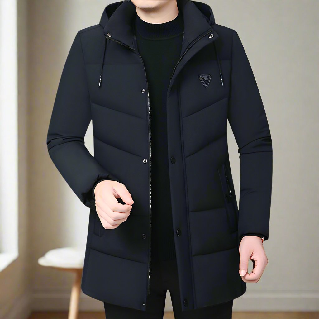 Thickened Winter Coats For Men - Warm Wool Lined, V-Neck Design, Comfort Fit XL-5XL