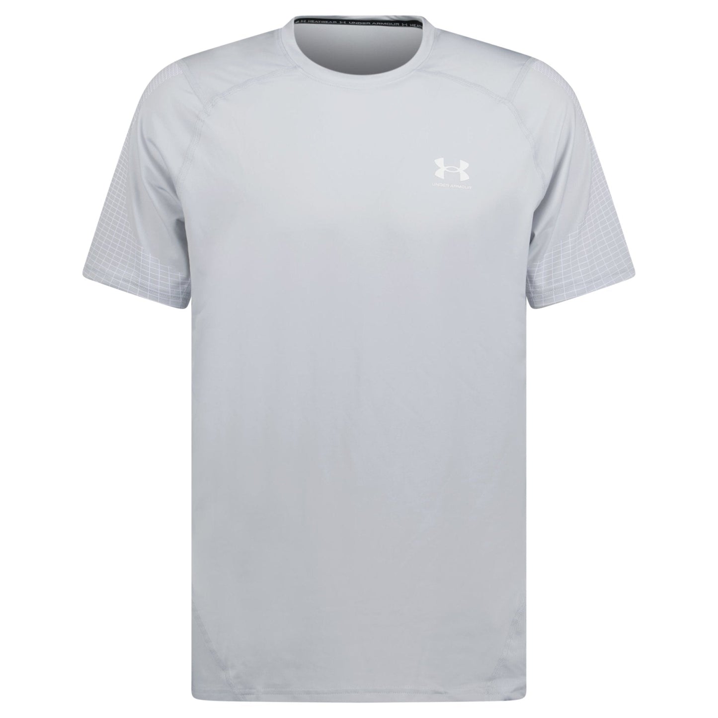 Under Armour HG Armour Fitted NVLTY Short Sleeve T-Shirt Grey