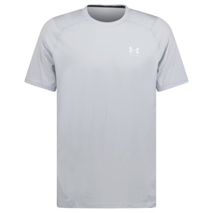 Under Armour HG Armour Fitted NVLTY Short Sleeve T-Shirt Grey