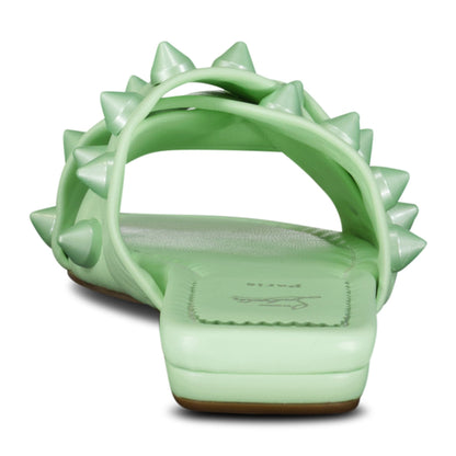 Christian Louboutin Miss Spika Club Leather Sliders Green